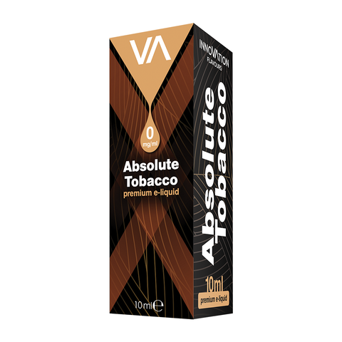 Innovation Absolute Tobacco 10 ml vape juice. Tobacco flavour with caramel aftertaste. Brown package 10 ml