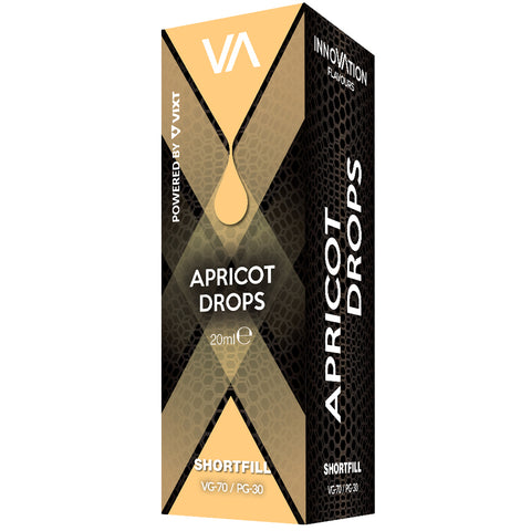Innovation Apricot Drops e liquid with a fruity taste of juicy apricots